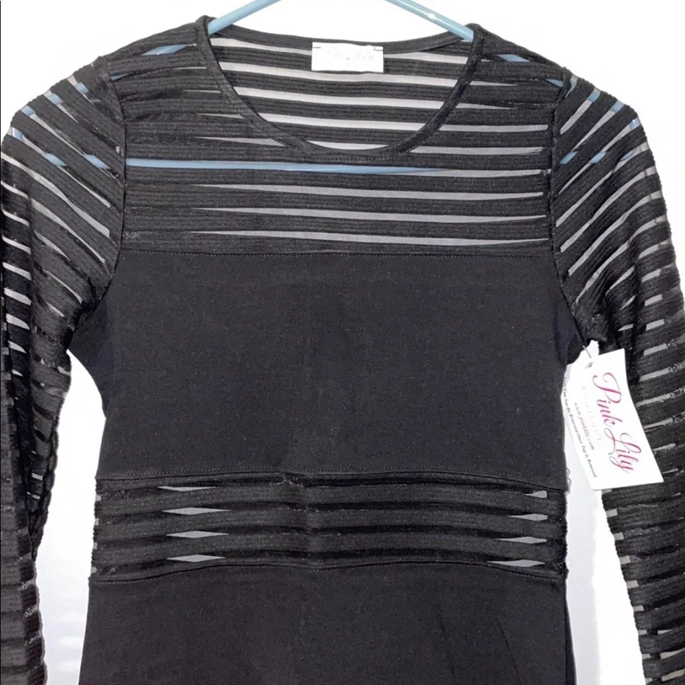 NWT Pink Lily Black Dress - Picture 3 of 5